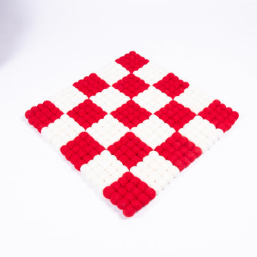 Wool felt ball rug